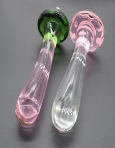 Massage HighGrader Crystal Glass Dildo Perles en verre de verre anal bouchon de bouchon de bouchon