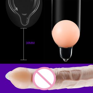 Accesorio de juguete reutilizable, bola para agrandar productos íntimos, vibrador, extensor de pene, cuentas, manga, cabeza suave