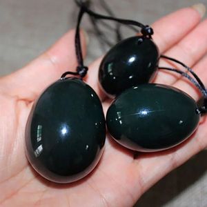 Piedras de masaje Rocas 3pc Nefrita natural Jade Yoni Huevo Piedra Huevos Cristal Kegel Ejercicio Bolas vaginales Ejercitador vaginal Masaje pélvico Bola de cuarzo 230626