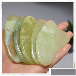 Massage Pierres Roches Chinois Naturel Jade Scra Outils Gua Sha Traitement Du Visage Mas Outil Soins De Santé Traditionnels Drop Delivery Beauté Dhieg