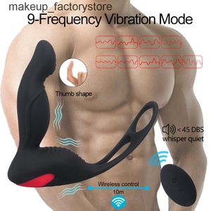Vibrador de masaje con correa para hombres masajeador de próstata Buttplug Sextoys Anal Plug vibradores juguetes sexuales para adultos 18 Sexshop masturbador masculino