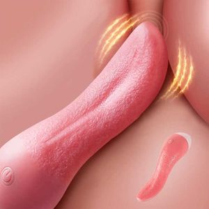 Masseur électrique Simulation léchage langue godes vibrateur 10 vitesses g-spot stimulateur clitoridien pour femmes masturbateur féminin