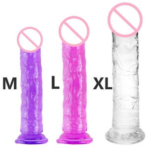 Massager Realistic Dildo Strong Suction Cup Couples Soft Jelly Big Penis G-spot Masturbator Women Dildos for Adults Shop