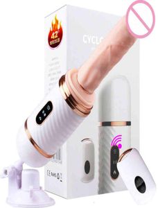 Masseurs jouets sexuels télécommande sans fil automatique Machine de sexe télescopique gode vibrateurs pour femmes Masturbation pistolet de pompage Toy8849381