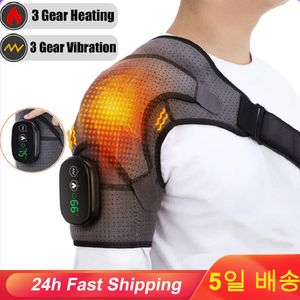 Massaging Neck Pillowws Electric Shoulder Massager Heating Vibration Massage Support Belt Knee Arthritis Pain Relief Thermal Physiotherapy Brace 230701