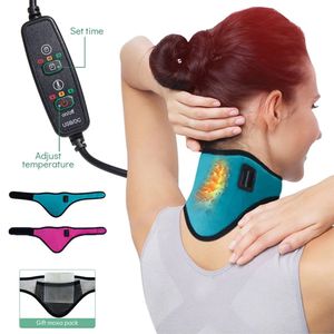 Massaging Neck Pillowws USB Three Temperature Adjustable Electric Heating Brace Cervical Vertebra Fatigue Therapy Pain Relieve Strap Massage 231024