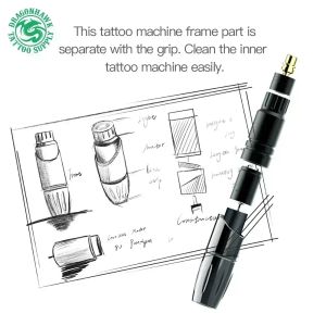 Tatuaje de mástil P10 Máquina de tatuaje rotativo Profesional Maquillaje Permanente con Ink Pro Needles Tattoo Machine Kit completo