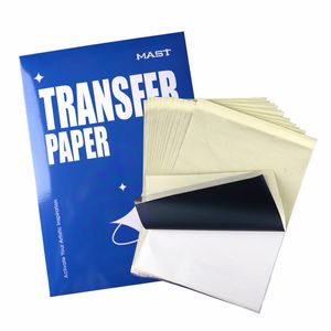 Papier de transfert de tatouage de mât 4 Fiche de couche A4 Papiers de pochoir de taille A4 pour imprimante thermique manuscrit 15pcs / pack WS011-16