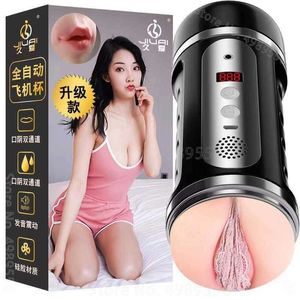 Masturbadores Robot sexual para hombres Mamada Masturbador Vagina Vibrador Chupando Avión Taza Máquina sexual Bolsillo Coño para hombre Juguete Sexo I para hombre L230228