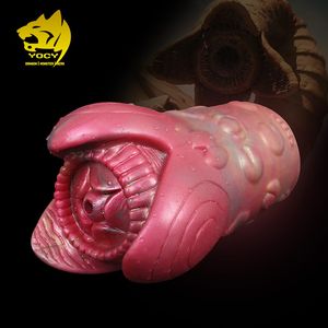 Masturbadores YOCY Fantasy Male Masturbator Cup Animal Single Channel Realistic Vaginal Sex Toy para hombres Liquid Silicone Sex Products 230327