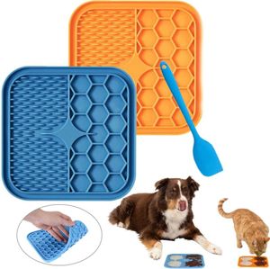 Mat For Pet Dogs Cats Slow Food Bowls With suction cup Feeding Foods Bowl Silicone Dog Lick Pad Slow Feeders Treat Dispensing