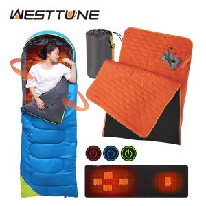 Mat Westtune Outdoor USB chauffage de chauffage d'isolation chauffant tampon de couchage pour sac de couchage de voyage de camping matelas en randonnée