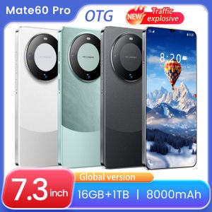 Mate60pro Nouveau produit transfrontalier Smartphone Android 8.1 le plus vendu 2 16 Spot tout-en-un de 7,3 pouces