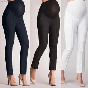 MATERNITY Bottoms Pantalon de maternité confortable Stretch sur Bump Femmes Grossesse Capris occasionnel pour travailler Nouvelles femmes enceintes Pantl2404