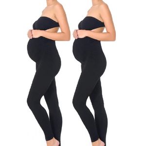 Pantalons de maternité Vêtements d'été pour femmes Taille haute Grossesse Sport Leggings Noir Enceinte Yoga Pantalon Plus Premama Vêtements LJ201123