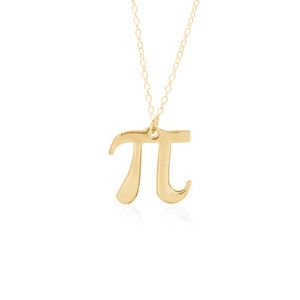 Matemáticas PI 3.14 Símbolo Collar colgante Geometría de acero inoxidable Carta inicial PAI PAI Infinite Infinity Collares para maestros Regalos para estudiantes