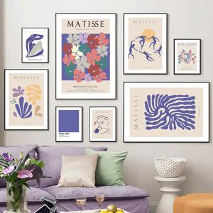 Matisse Very Peri Cut Outs Pantone Pastel cuadro sobre lienzo para pared carteles nórdicos e impresiones imágenes para decoración para sala de estar 220507