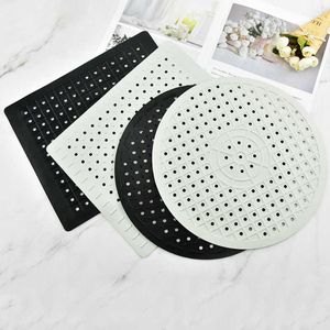 Mats Pads Quick Drain Kitchen Table Anti Slip Soft Rubber Sink Mat Drying Dishes Heat Insulation Protector Multifunctional Bathroom Home x0715