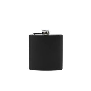 Flacons de hanche à liqueur en acier inoxydable noir mat 6 oz 7 oz 8 oz Pot à vin portable Gobelets extérieurs Pots à liqueur