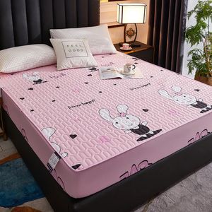 Mattress Pad Waterproof Cover Cartoon Fitted Sheet For Home Bedroom Bed Protector Families With Pets Children 90x200 180x200 231017