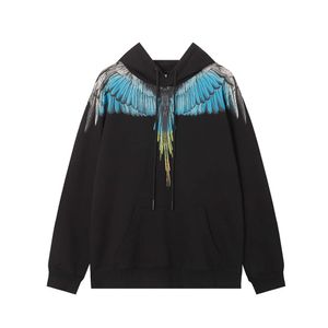 MB Wing Sweater Diseñador Suéter para hombres y mujeres Sudaderas MB Purple Fire Wings Sudadera con capucha estampada Marcelo Fashion Brand Feather Otoño/Invierno Sudadera con capucha 706A