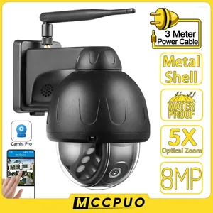 Mccpuo 4K 8MP entièrement en métal 5G WIFI caméra de Surveillance Vision nocturne humanoïde suivi automatique étanche PTZ IP sécurité Camhi