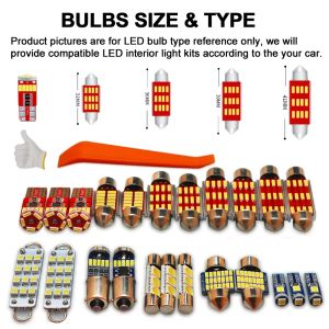 MDNG 15pcs para Alfa Romeo 159 (2005-2011) Bombas LED de vehículo CANBUS Mapa interior Glove Glove Box Light Lamp Accessories