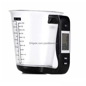 Outils de mesure Balance de tasse numérique Tasses de cuisine électroniques avec écran LCD Mesure de liquide Pichet Balance domestique 6144297 Livraison directe Dhh1G