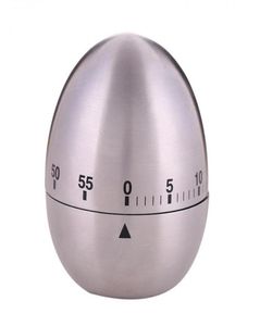Minuterie mécanique en acier inoxydable, en forme d'œuf et de pomme, pour la cuisine domestique, compte à rebours d'alarme de 60 Minutes, outil 9482778