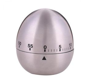 Minuterie mécanique en acier inoxydable, en forme d'œuf et de pomme, pour la cuisine domestique, compte à rebours d'alarme de 60 Minutes, outil 8911179