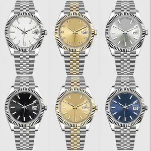 Relojes mecánicos Reloj de diseño automático para hombre Datejust Esfera de índice chapada en oro orologio 36/41 mm Reloj de lujo de cuarzo para mujer 28/31 mm Estilo de parejas B4