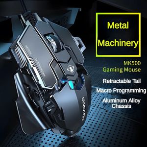 Mécanical Wired Gaming Mouse 9 Key Macro Definition 12800 DPI Couleur Backlit Game Player ordinateur Péripheral pour Windows PC 240419