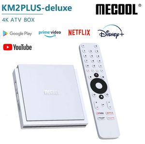 MECOOL 4K Android 11 certifié TV BOX KM2 PLUS DELUXE Google TV Dolby Vision Atmos 4GB DDR4 32GB 1000M LAN WIFI 6 flux TVBOX