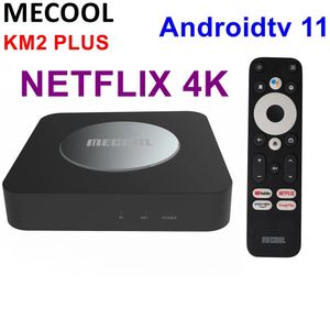 MECOOL Android 11 TV Box KM2 Plus 4K Amlogic S905X4 2G DDR4 Ethernet WiFi BT5 Stream HDR 10 reproductor multimedia doméstico Set Top Box