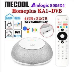 Mecool KA1 Homeplus Google Voice Android 11.0 TV Box Double WIFI BT Haut-Parleur Intelligent 2 en 1 Boîte Multifonction Amlogic S905X4 Support AV1 OTT DVB