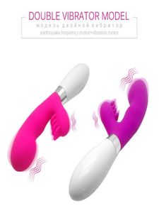 Medical Silicon Dual Vibration Clitoral G Spot Vibrators Juguetes sexuales para mujeres consolador vibrador para mujer4172907