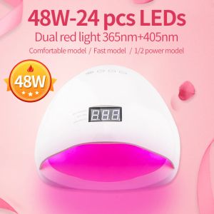 Medicine Nail Red Light Gel LED UV Nail LAMPE 48W AVEC SENSEUR OUTILS D'ART NAIS