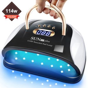 Medicina Lámpara de uñas más nueva de 114W Lámpara LED UV con 4 configuraciones de temporizador y manejar el profesional de la uña de curado rápido y el equipo de manicura