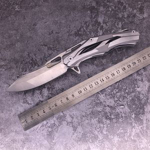 Megatron Sci-Fi Cool cuchillo plegable 9Cr18Mov hoja satinada mango de acero para colección Camping supervivencia al aire libre herramientas tácticas EDC