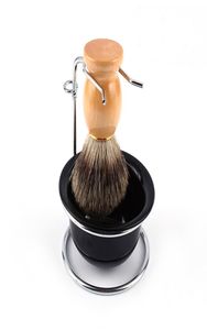 Meicoly Men Kit de afeitado Diseño de belleza Durable Tazón de jabón de jabón de jabón de jabón portátil de afeitar barba de afeitar barba
