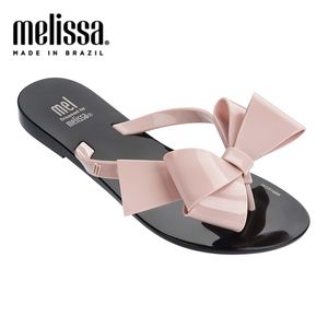 Melissa Harmonic Bow III Marca original Flip Flops Mujeres Zapatillas Jelly Zapatos Moda Femenina Flop 210622