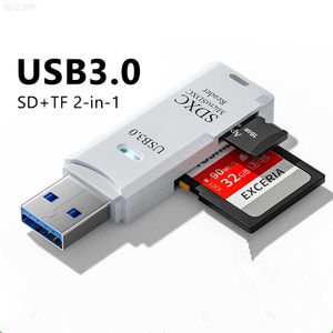 Memory Card Readers USB 3.0 Card Reader SD TF Card Memory Card Reader 2 IN 1 High Speed Smart Cardreader Adapter For PC Laptop Accessories L230916
