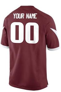 Femmes masculines jeunes / enfants personnalisés / personnalisés bon marché NCAA Jerseys Blanc Red Jerseys Top Quality Drop Shipping pas cher