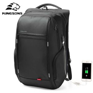 Hommes sacs à dos 13 '' 15 '' Kingsons 17 '' ordinateur portable USB chargeur sac antivol pour adolescent mode mâle voyage 202211