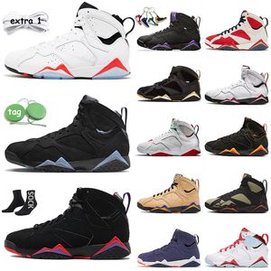 Envío gratis Hombres Zapatos de baloncesto 7s Mens Jumpman 7 Momentos dorados Chambray Blanco Infrarrojo Negro Oliva Quai 54 Hare Topaz Mist Plataforma Mocasines Zapatillas de deporte Entrenadores