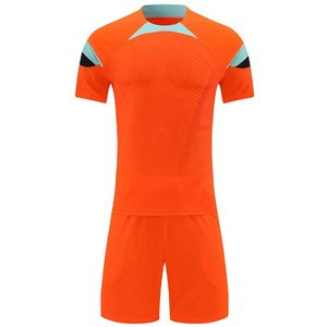 Hombres en blanco de manga corta camisetas de fútbol rojo conjunto niños naranja adulto camisa deportiva uniforme de fútbol nombre personalizado DIY número 240306