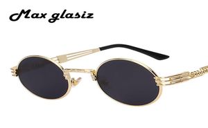 Men de marque Vintage Round Sun Gernes 2020 Nouveau miroir en métal en or argenté Small Round Sunglasses Femmes pas cher UV4001446086