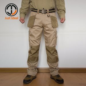 Hombres pantalones de carga casual multi bolsillo pantalón militar táctico largo longitud completa pantalones masculino trabajo pantalón más tamaño ID655 201110