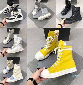 Hommes Casual Chaussures Toile Bottes Baskets Appartements Baskets Femmes Cheville À Lacets Mode Sneaker Zip Haut-Top Hip Hop Streetwear Pour Train En Plein Air 02