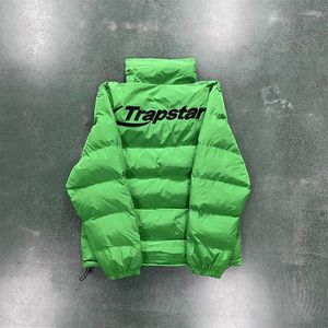 Men Cath Hyperdrive Trapstar Puffer Jacket - Letras negras verdes 1 Mujeres bordadas de calidad superior ropa de invierno Cee Cee